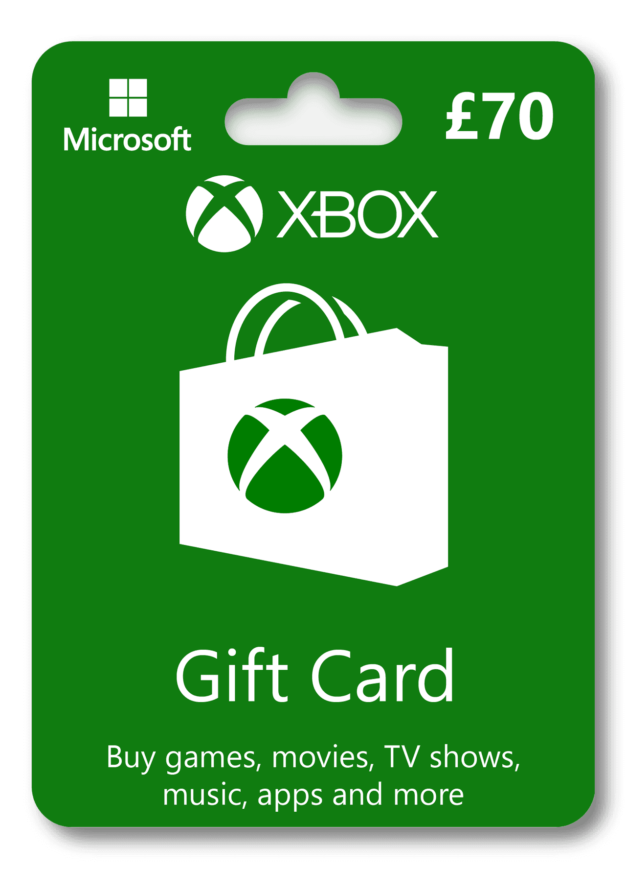 Microsoft Xbox Gift Card 70 Gbp