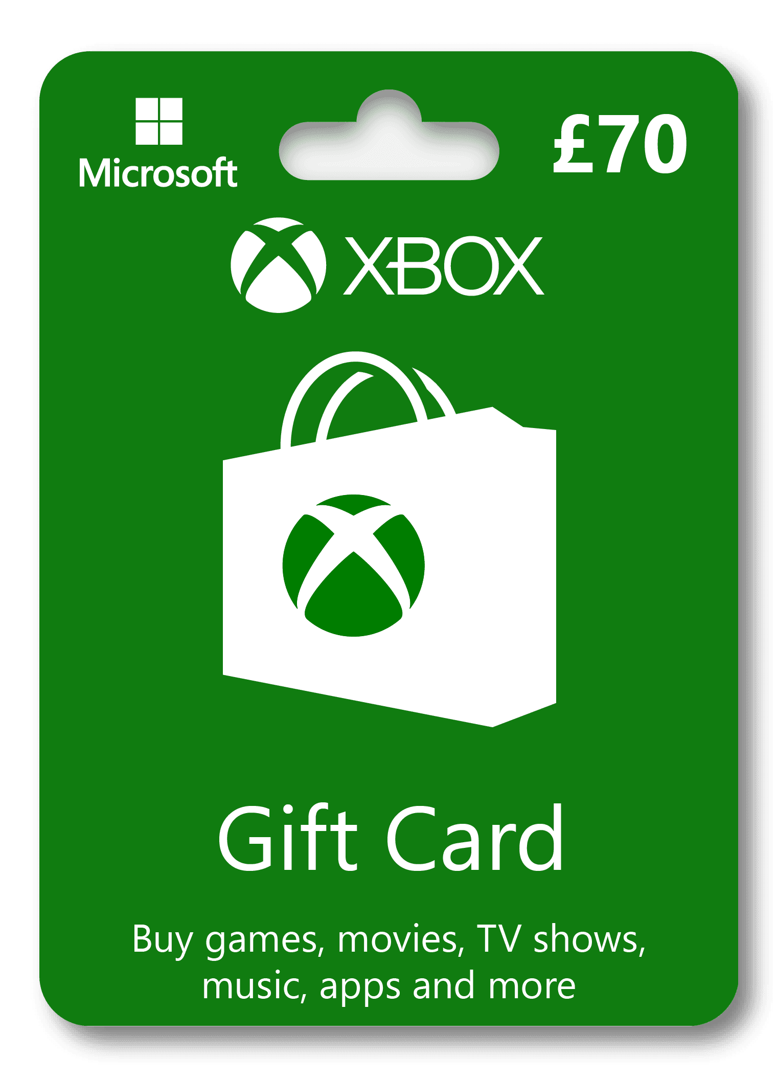 Microsoft Xbox Gift Card 70 Gbp