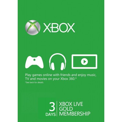 Xbox Live Gold 72 hours