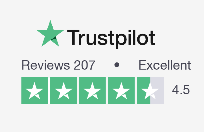 5 stars on Trustpilot