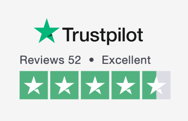 5 stars on Trustpilot